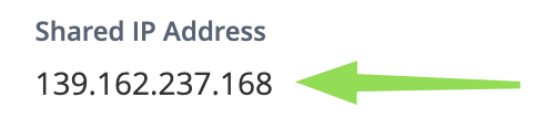 Hosting IP address in cPanel